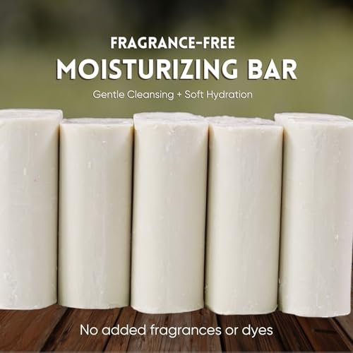 Amish Farms Fragrance Free Bar Soap with Bentonite Clay 5 oz Bars (5 Pack) - Vegan, Made in USA, Moisturizing for Sensitive Skin - görsel 4