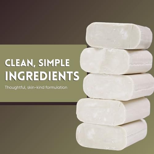 Amish Farms Fragrance Free Bar Soap with Bentonite Clay 5 oz Bars (5 Pack) - Vegan, Made in USA, Moisturizing for Sensitive Skin - görsel 10