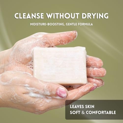 Amish Farms Fragrance Free Bar Soap with Bentonite Clay 5 oz Bars (5 Pack) - Vegan, Made in USA, Moisturizing for Sensitive Skin - görsel 6