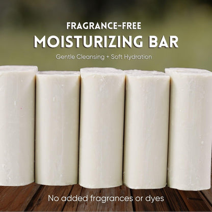 Amish Farms Fragrance Free Bar Soap with Bentonite Clay 5 oz Bars (5 Pack) - Vegan, Made in USA, Moisturizing for Sensitive Skin