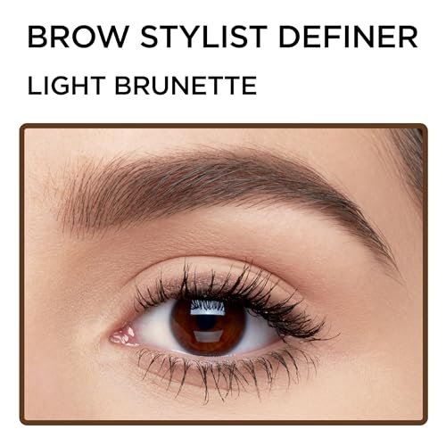 L'Oreal Paris Brow Stylist Definer Waterproof Eyebrow Pencil - Ultra-Fine Mechanical Pencil, Light Brunette, 0.003 oz (Pack of 2) - görsel 7