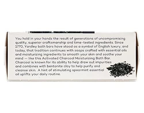 Yardley London Activated Charcoal Bath Bar 4oz - 3 Pack (12 oz Total) - Deep Cleansing Soap for Face & Body - görsel 9