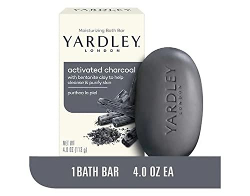 Yardley London Activated Charcoal Bath Bar 4oz - 3 Pack (12 oz Total) - Deep Cleansing Soap for Face & Body - görsel 7