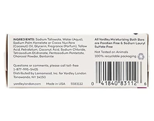 Yardley London Activated Charcoal Bath Bar 4oz - 3 Pack (12 oz Total) - Deep Cleansing Soap for Face & Body - görsel 11