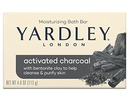 Yardley London Activated Charcoal Bath Bar 4oz - 3 Pack (12 oz Total) - Deep Cleansing Soap for Face & Body - görsel 3
