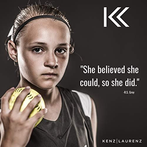 Kenz Laurenz Softball Bow Gifts - Yellow Red Stitching Ribbon Hair Ties for Girls Team Spirit Ponytail Holders (Softball Bow 1) Avelisse