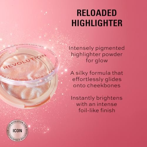 Revolution Reloaded Pressed Powder Highlighter – Dare to Divulge – Intensely Pigmented Highlighter for a Dewy, High-Impact Glow - görsel 3