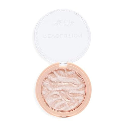Revolution Reloaded Pressed Powder Highlighter – Dare to Divulge – Intensely Pigmented Highlighter for a Dewy, High-Impact Glow