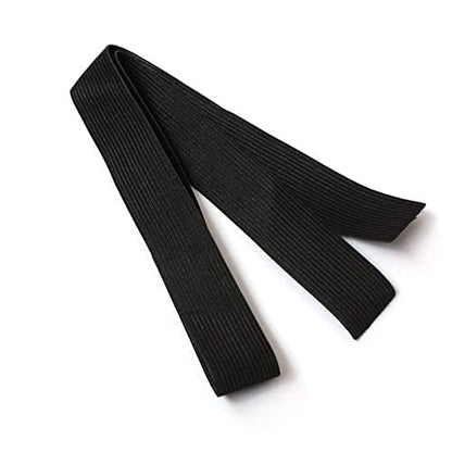 BTWTRY 8-Pack Elastic Bands for Wig Making – 2.5cm Wide Black Polyester Wig Accessories for Lace Frontal & Closure