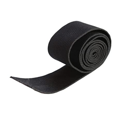 BTWTRY 8-Pack Elastic Bands for Wig Making – 2.5cm Wide Black Polyester Wig Accessories for Lace Frontal & Closure
