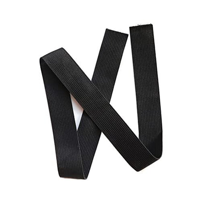 BTWTRY 8-Pack Elastic Bands for Wig Making – 2.5cm Wide Black Polyester Wig Accessories for Lace Frontal & Closure