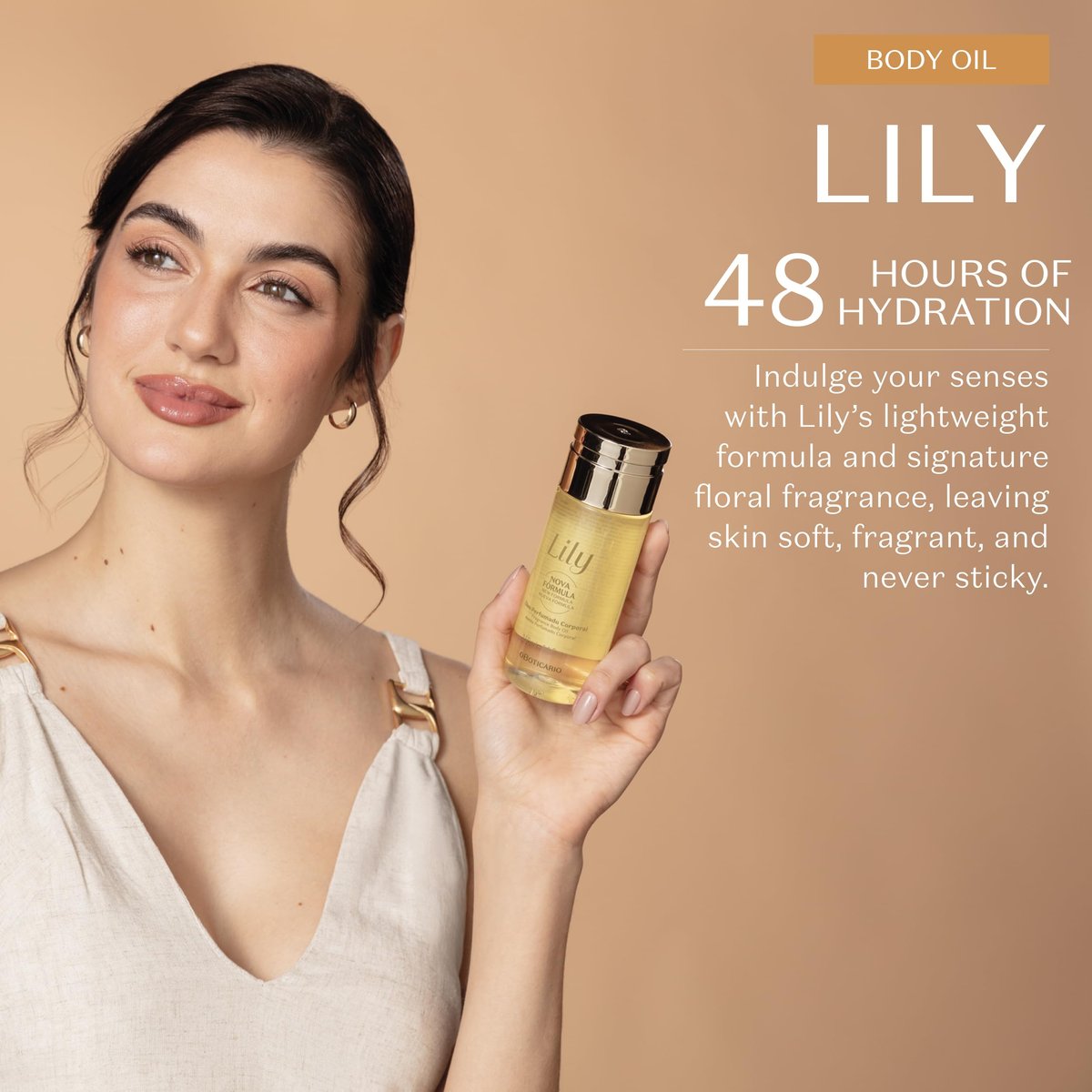 Lily Scented Body Oil - Lightweight Fast Absorbing Moisturizing Body Oil, 5 oz Avelisse