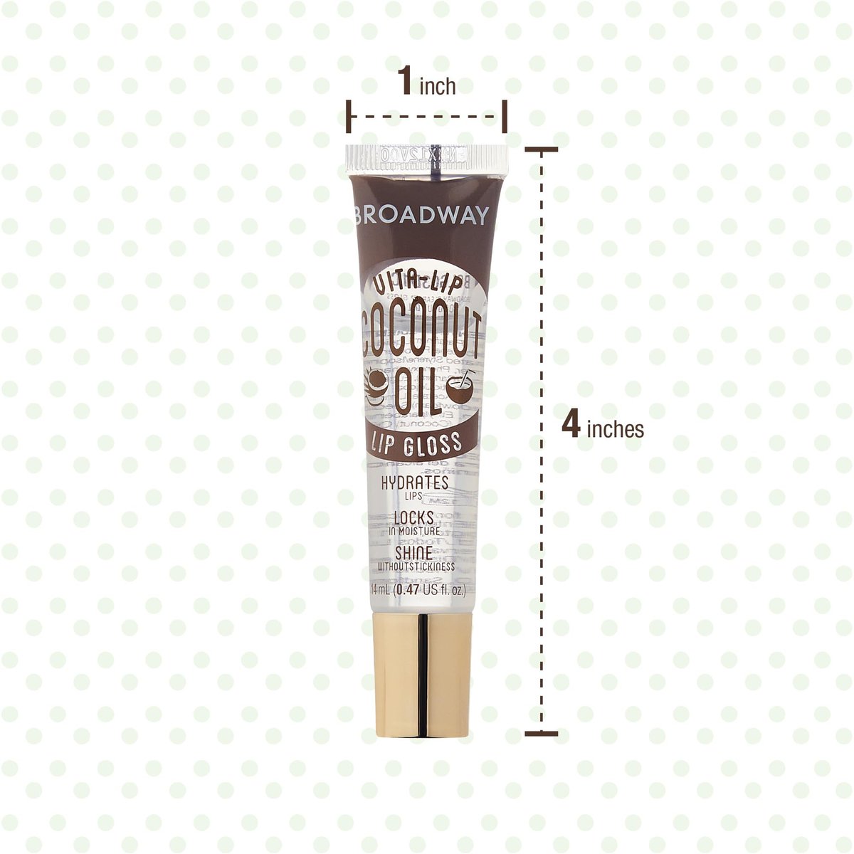 Ruby Kisses Broadway Vita-Lip Clear Lip Gloss (Coconut Oil 12 Pack) – Ultra-Hydrating, Non-Sticky High-Shine Finish Avelisse