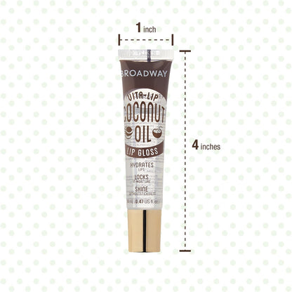 Ruby Kisses Broadway Vita-Lip Clear Lip Gloss (Coconut Oil 12 Pack) – Ultra-Hydrating, Non-Sticky High-Shine Finish Avelisse