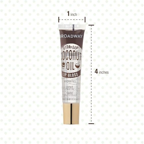 Ruby Kisses Broadway Vita-Lip Clear Lip Gloss (Coconut Oil 12 Pack) – Ultra-Hydrating, Non-Sticky High-Shine Finish Avelisse