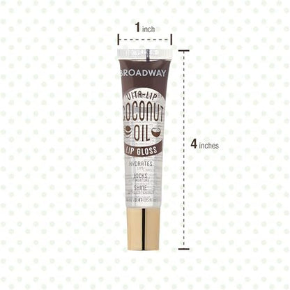 Ruby Kisses Broadway Vita-Lip Clear Lip Gloss (Coconut Oil 12 Pack) – Ultra-Hydrating, Non-Sticky High-Shine Finish Avelisse