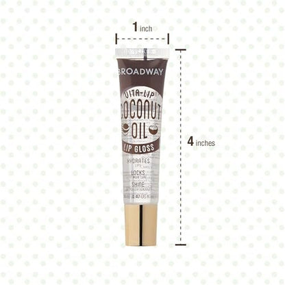 Ruby Kisses Broadway Vita-Lip Clear Lip Gloss (Coconut Oil 6 Pack) - Ultra-Hydrating, Non-Sticky High-Shine Lip Balm