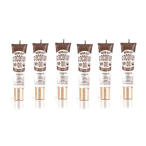 Ruby Kisses Broadway Vita-Lip Clear Lip Gloss (Coconut Oil 6 Pack) - Ultra-Hydrating, Non-Sticky High-Shine Lip Balm - görsel 1