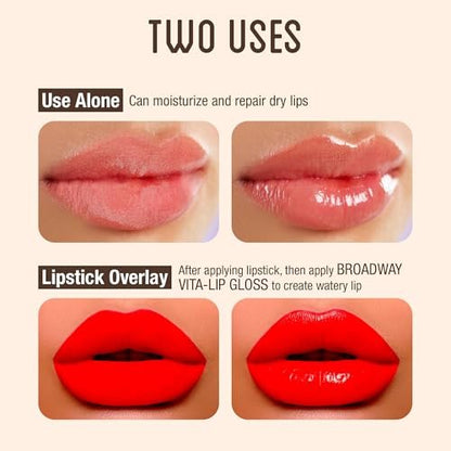 Ruby Kisses Broadway Vita-Lip Clear Lip Gloss (Coconut Oil 6 Pack) - Ultra-Hydrating, Non-Sticky High-Shine Lip Balm