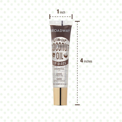 Ruby Kisses Broadway Vita-Lip Clear Lip Gloss (Coconut Oil 6 Pack) - Ultra-Hydrating, Non-Sticky High-Shine Lip Balm