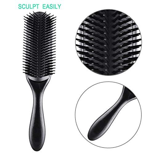 SIQUK 6-Piece Hair Brush Comb Set: Paddle Brush, Detangle Brush & Black Combs for Men & Women – Ideal for Wet, Dry, Curly & Straight Hair Avelisse