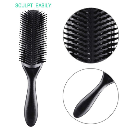 SIQUK 6-Piece Hair Brush Comb Set: Paddle Brush, Detangle Brush & Black Combs for Men & Women – Ideal for Wet, Dry, Curly & Straight Hair Avelisse