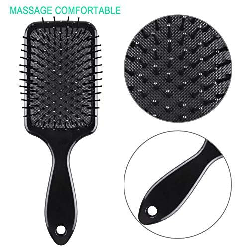 SIQUK 6-Piece Hair Brush Comb Set: Paddle Brush, Detangle Brush & Black Combs for Men & Women – Ideal for Wet, Dry, Curly & Straight Hair Avelisse