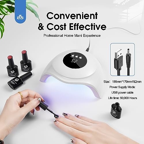 WEVILI 72W UV Nail Lamp for Gel Nails with Smart Sensor, 3 Timer Settings & LCD Display - Fast Curing Nail Dryer for Salon and Home Use - görsel 12