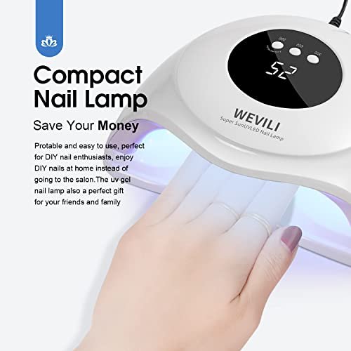 WEVILI 72W UV Nail Lamp for Gel Nails with Smart Sensor, 3 Timer Settings & LCD Display - Fast Curing Nail Dryer for Salon and Home Use - görsel 10