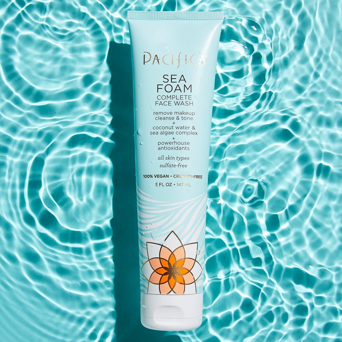 Pacifica Beauty Sea Foam Complete Face Wash Set - Daily Gentle Facial Cleanser & Makeup Remover with Coconut Water & Sea Algae Complex, Sulfate & Paraben Free, Vegan, 5 fl oz (2 Pack) Avelisse