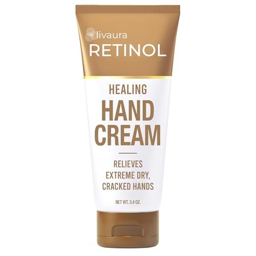 Retinol LIVAURA Hand Cream for Dry Cracked Hands – Intensive Deep Moisturizing Hand Lotion, 3.4 oz Avelisse
