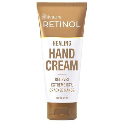 Retinol LIVAURA Hand Cream for Dry Cracked Hands – Intensive Deep Moisturizing Hand Lotion, 3.4 oz Avelisse