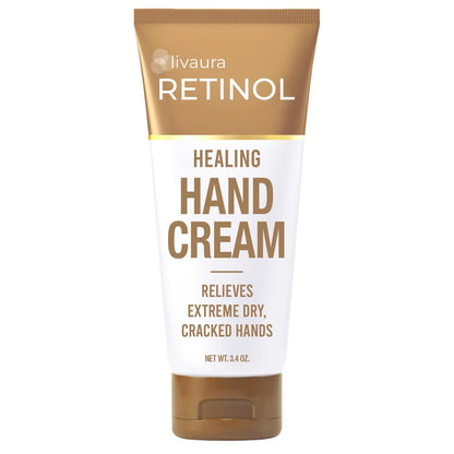 Retinol LIVAURA Hand Cream for Dry Cracked Hands – Intensive Deep Moisturizing Hand Lotion, 3.4 oz Avelisse
