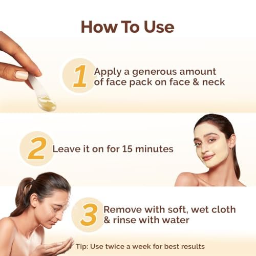 MAMAEARTH Ubtan Face Pack with Turmeric & Saffron - Restores Natural Glow, 3.5 oz (100g) Avelisse
