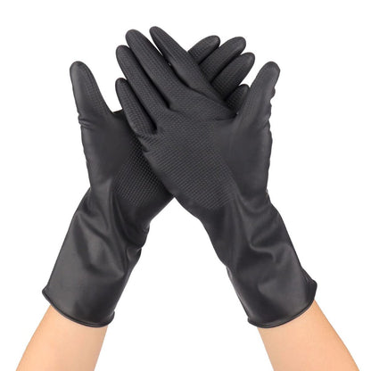 VOVCIG Hair Dye Gloves – Professional Hair Coloring Accessories for Salon & Home Use (2 Pairs, Black Rubber)