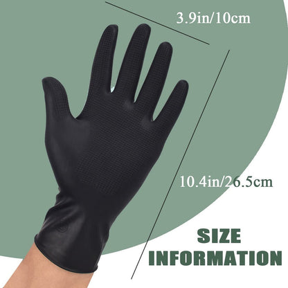 VOVCIG Hair Dye Gloves – Professional Hair Coloring Accessories for Salon & Home Use (2 Pairs, Black Rubber)