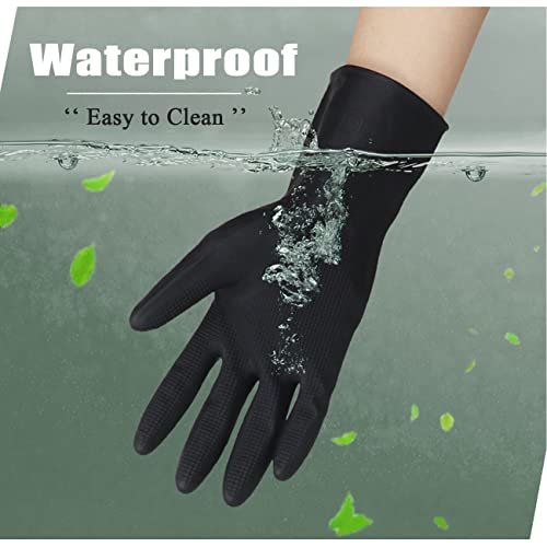 VOVCIG Hair Dye Gloves – Professional Hair Coloring Accessories for Salon & Home Use (2 Pairs, Black Rubber) - görsel 8