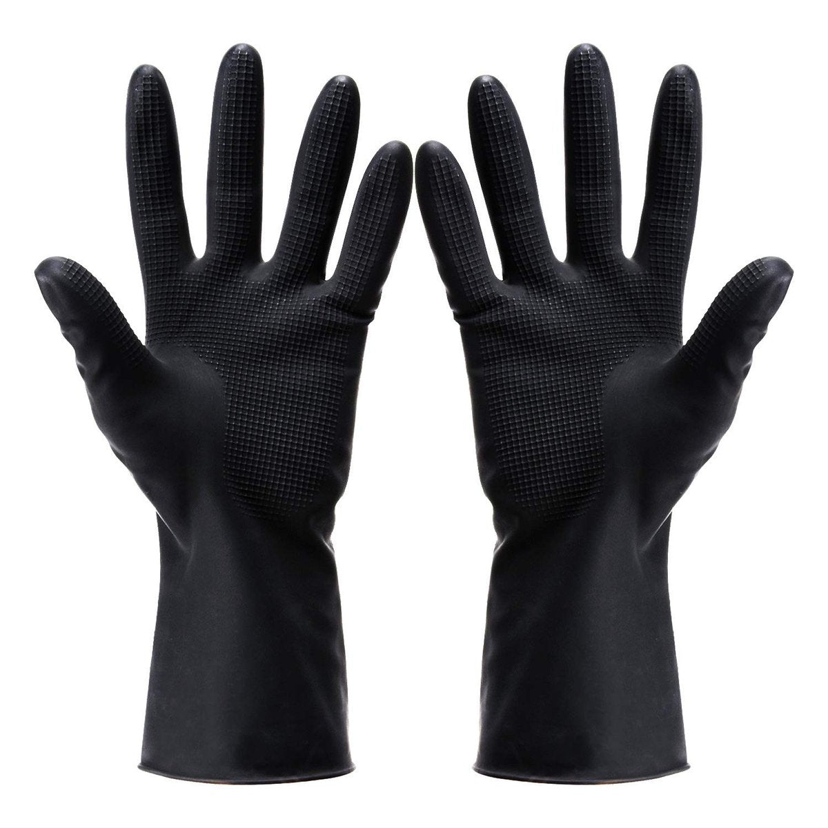 VOVCIG Hair Dye Gloves – Professional Hair Coloring Accessories for Salon & Home Use (2 Pairs, Black Rubber) - görsel 1