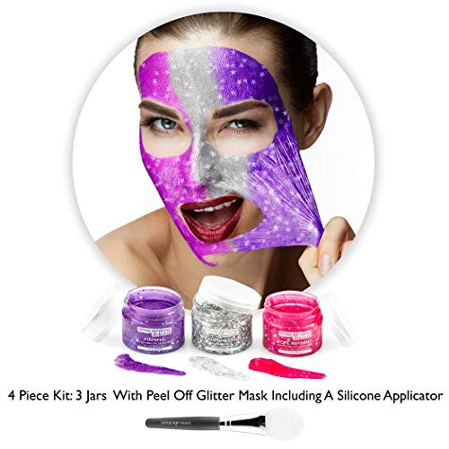 SpaScriptions BeDazzled Firming & Pore Refining Glitter Peel-Off Masks - 3 Count - görsel 14