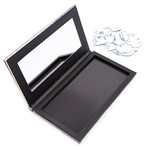 Allwon Magnetic Makeup Palette - Mermaid Empty Palette with Mirror & 20 Adhesive Metal Stickers for Eyeshadow, Lipstick, Blush - görsel 4