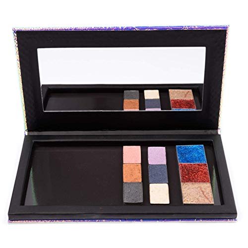 Allwon Magnetic Makeup Palette - Mermaid Empty Palette with Mirror & 20 Adhesive Metal Stickers for Eyeshadow, Lipstick, Blush - görsel 8