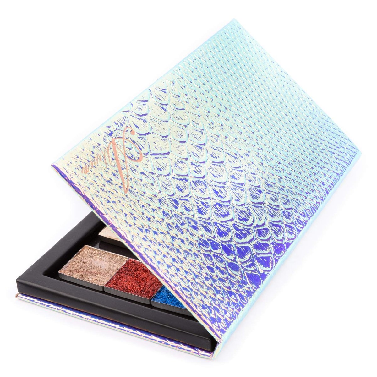 Allwon Magnetic Makeup Palette - Mermaid Empty Palette with Mirror & 20 Adhesive Metal Stickers for Eyeshadow, Lipstick, Blush - görsel 11