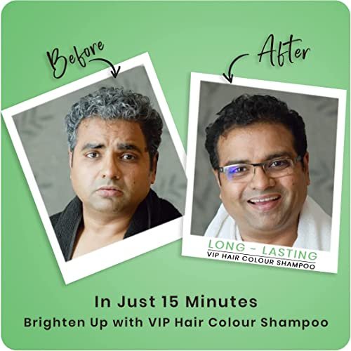 VIP 5 in 1 Hair Colour Shampoo - Black - 180ml | Gentle Permanent Hair Color Avelisse