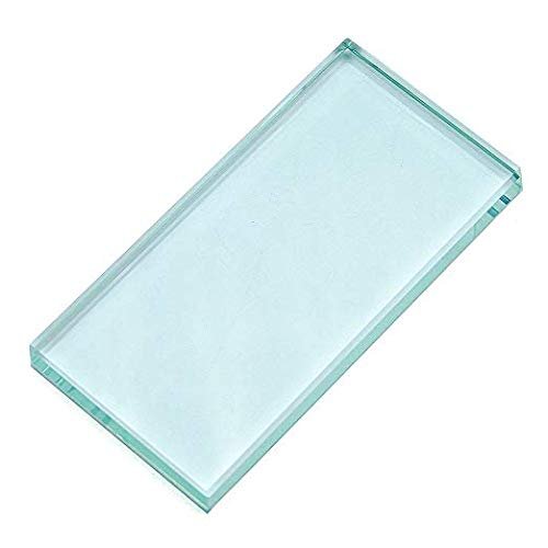 Glass Nail Art Toning Palette - 4x2 Inch Clear Glass Makeup Mixing Board for Nail Polish, Eyelash Glue & Creams - görsel 1