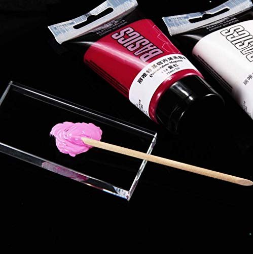Glass Nail Art Toning Palette - 4x2 Inch Clear Glass Makeup Mixing Board for Nail Polish, Eyelash Glue & Creams - görsel 5