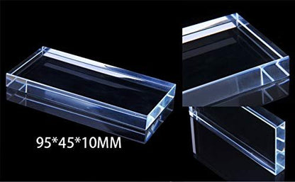 Glass Nail Art Toning Palette - 4x2 Inch Clear Glass Makeup Mixing Board for Nail Polish, Eyelash Glue & Creams