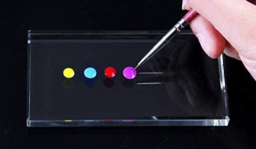 Glass Nail Art Toning Palette - 4x2 Inch Clear Glass Makeup Mixing Board for Nail Polish, Eyelash Glue & Creams - görsel 6