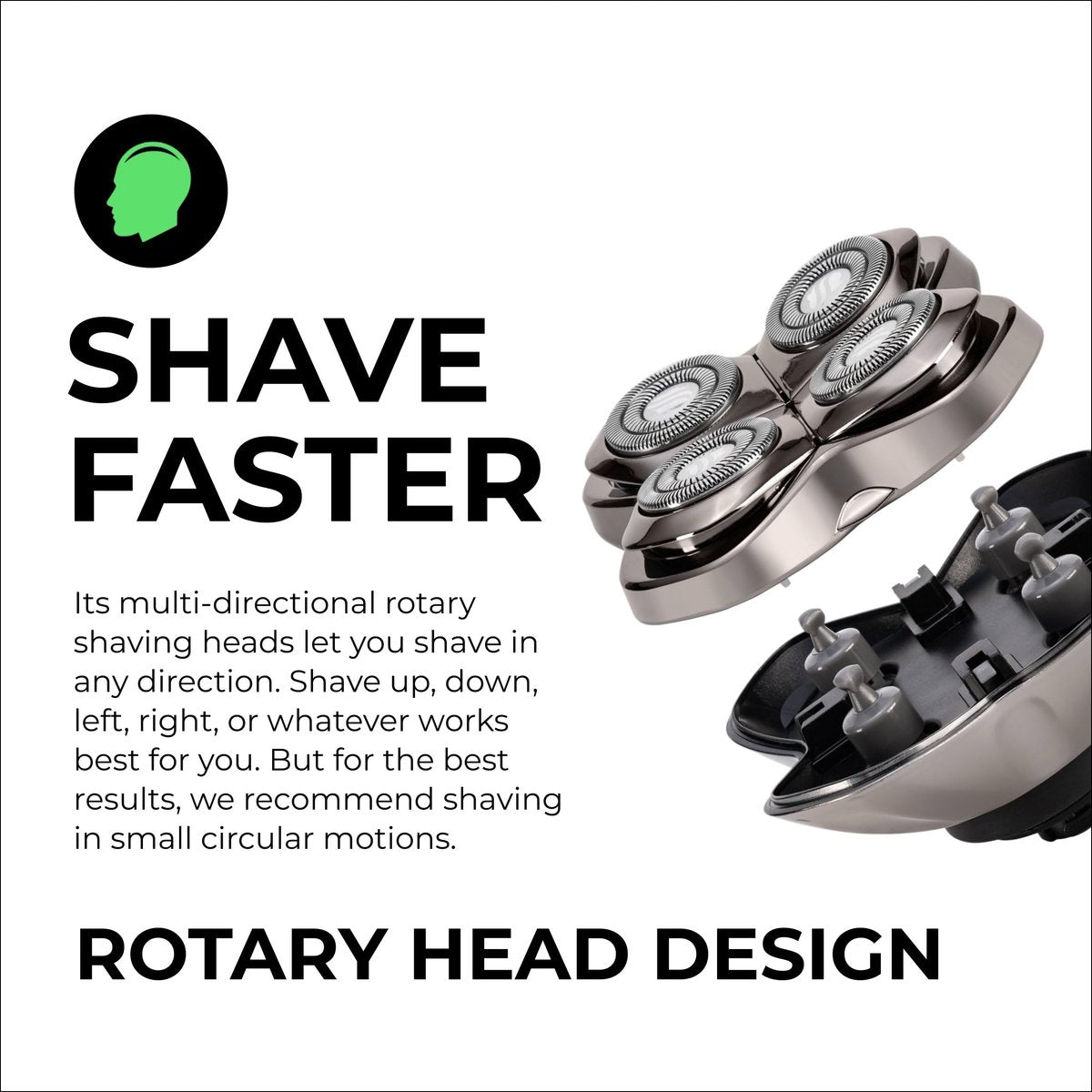 Skull Shaver Carver PRO 4 Head Replacement Blade – Compatible with Pitbull, Palm & Butterfly Kiss Shavers Avelisse