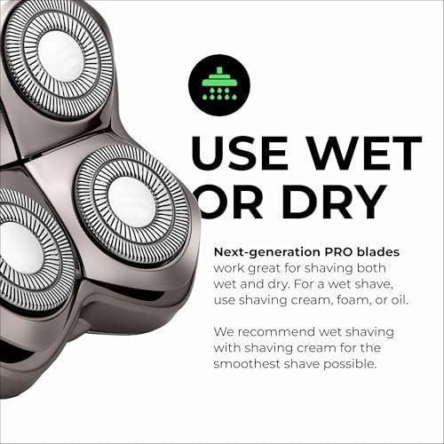 Skull Shaver Carver PRO 4 Head Replacement Blade – Compatible with Pitbull, Palm & Butterfly Kiss Shavers Avelisse