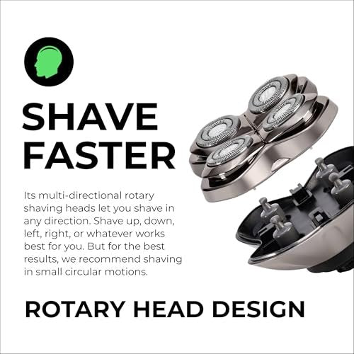 Skull Shaver Carver PRO 4 Head Replacement Blade – Compatible with Pitbull, Palm & Butterfly Kiss Shavers Avelisse